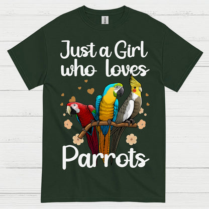 Just A Girl Who Loves Parrots T Shirt