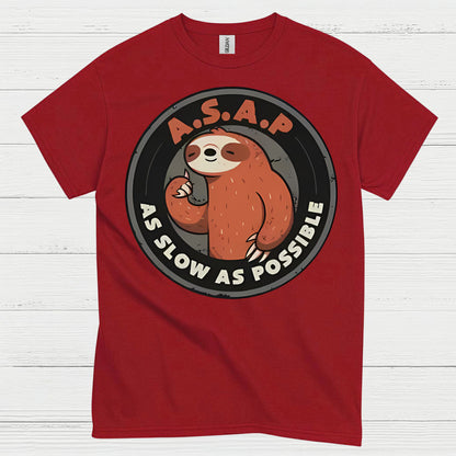 ASAP As Slow As Possible Sloth T Shirt