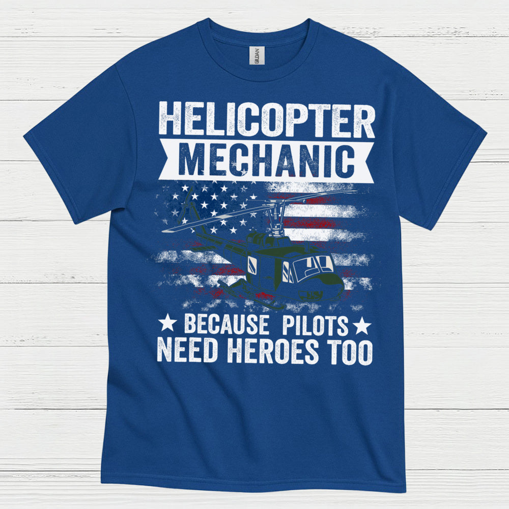 Helicopter Mechanic Heroes Aviation T Shirt
