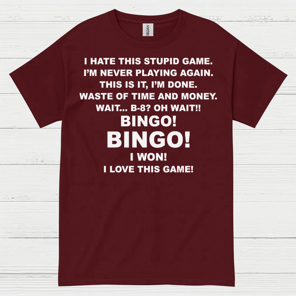 I Hate This Game Bingo Humor T Shirt