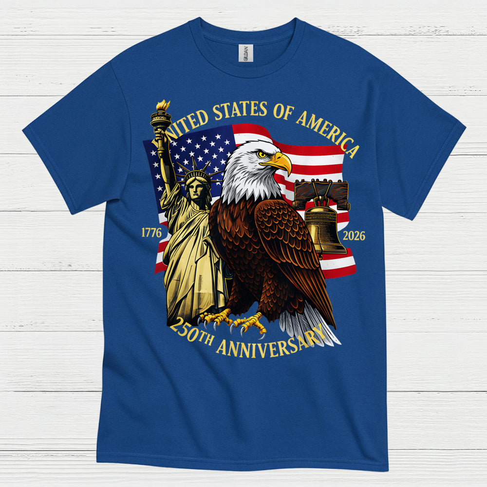 250th Anniversary USA Eagle Patriotic Freedom T Shirt