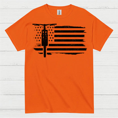 Dirt Bike American Flag T Shirt