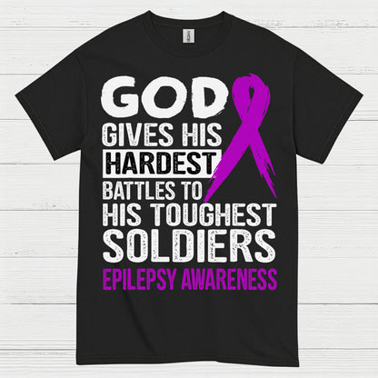 God Gives Toughest Soldiers Epilepsy T Shirt