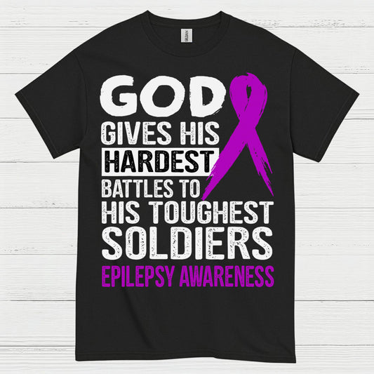God Gives Toughest Soldiers Epilepsy T Shirt