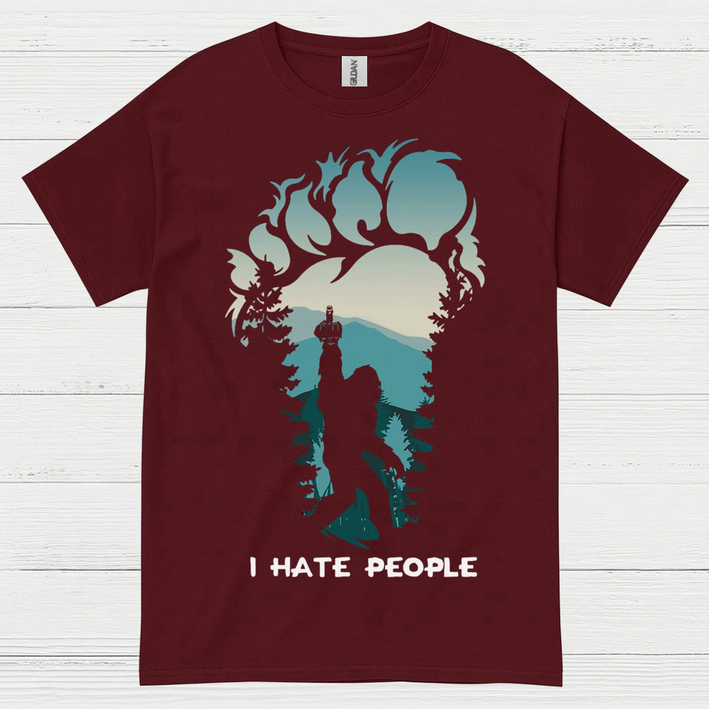 I Hate People Bigfoot T Shirt