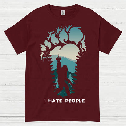 I Hate People Bigfoot T Shirt
