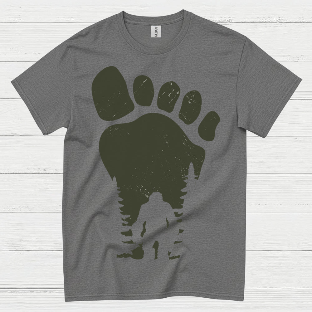 Bigfoot Footprint Silhouette T Shirt
