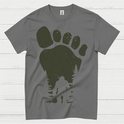 Bigfoot Footprint Silhouette T Shirt