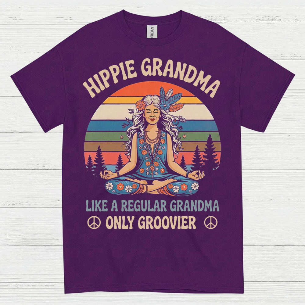 Hippie Grandma Groovier Than Regular T Shirt