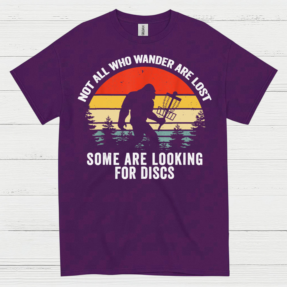 Not All Who Wander Bigfoot Disc Golf T Shirt