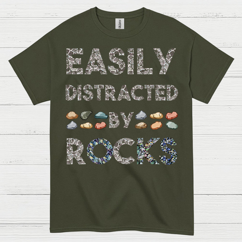 Easily Distracted By Rocks T Shirt
