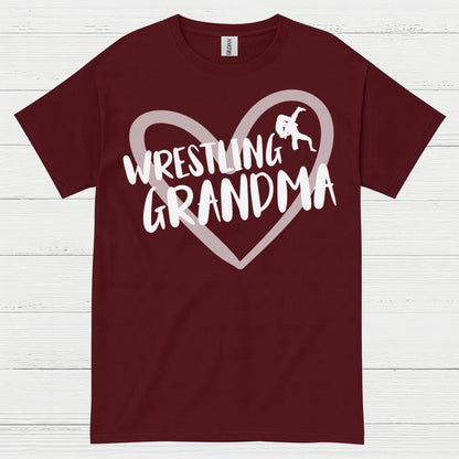 Wrestling Grandma Heart Graphic T Shirt