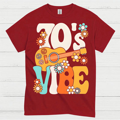 70s Vibe Retro Guitar T Shirt