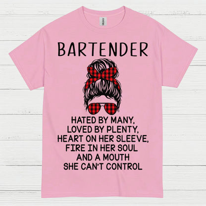 Bartender Hated Loved Strong Woman T Shirt