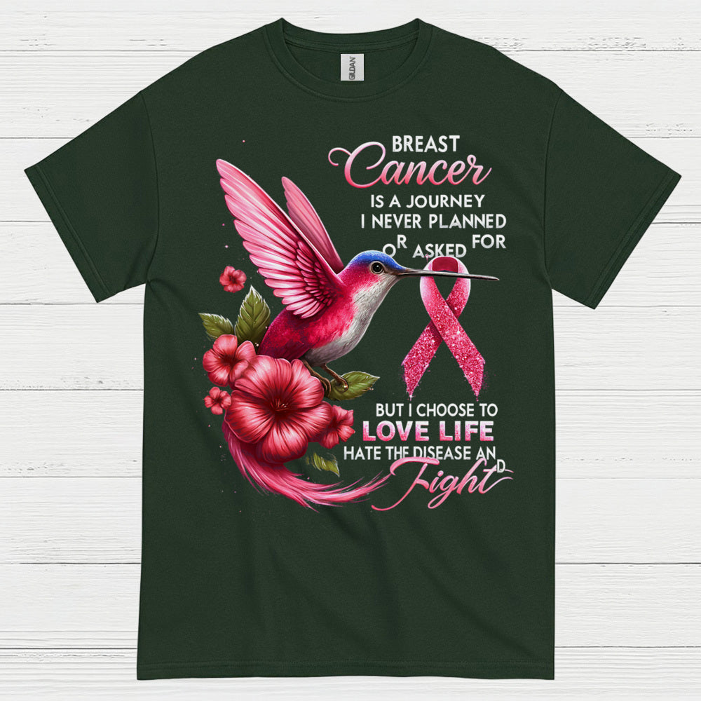 Breast Cancer Journey Inspirational Hummingbird T Shirt