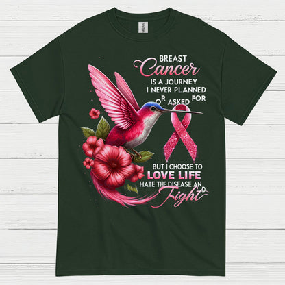 Breast Cancer Journey Inspirational Hummingbird T Shirt