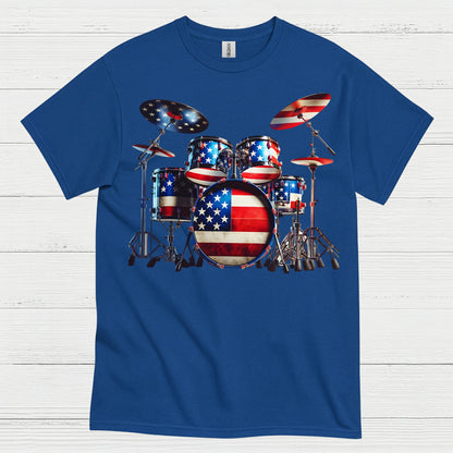 American Flag Drums T Shirt