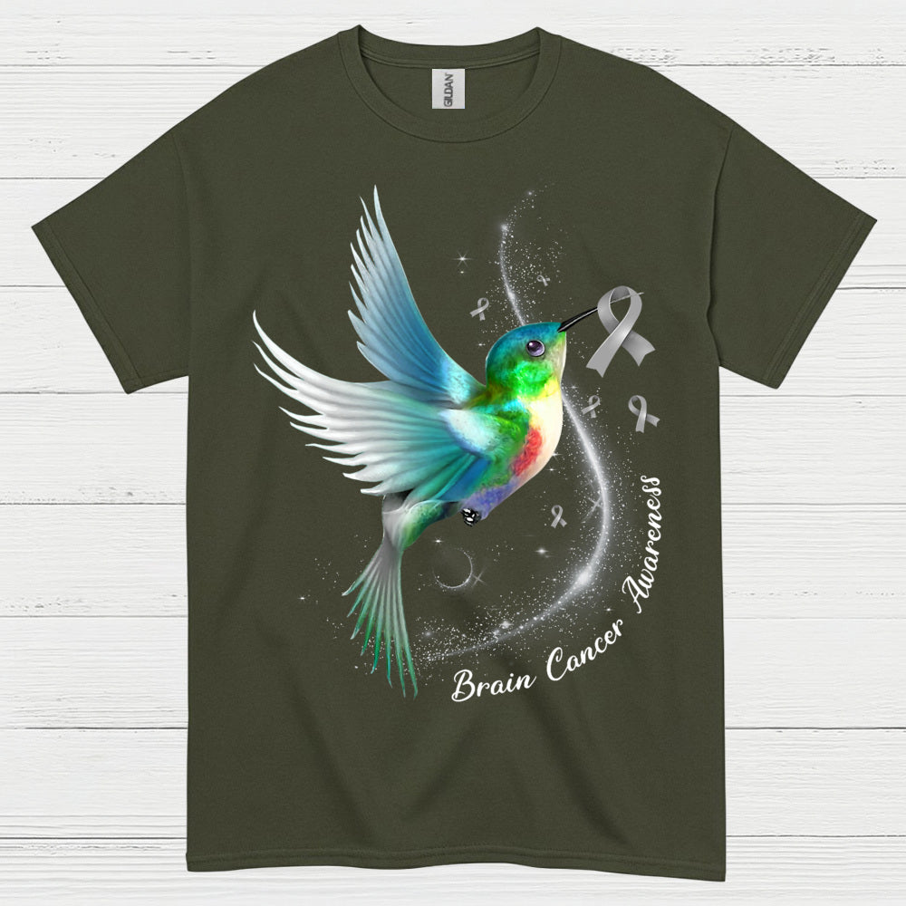 Brain Cancer Awareness Hummingbird T Shirt