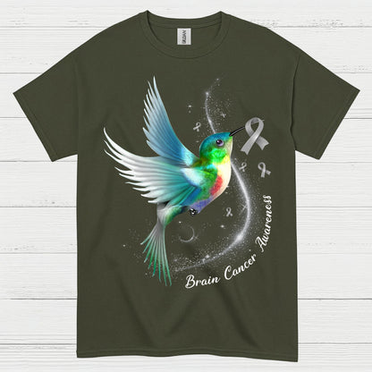 Brain Cancer Awareness Hummingbird T Shirt