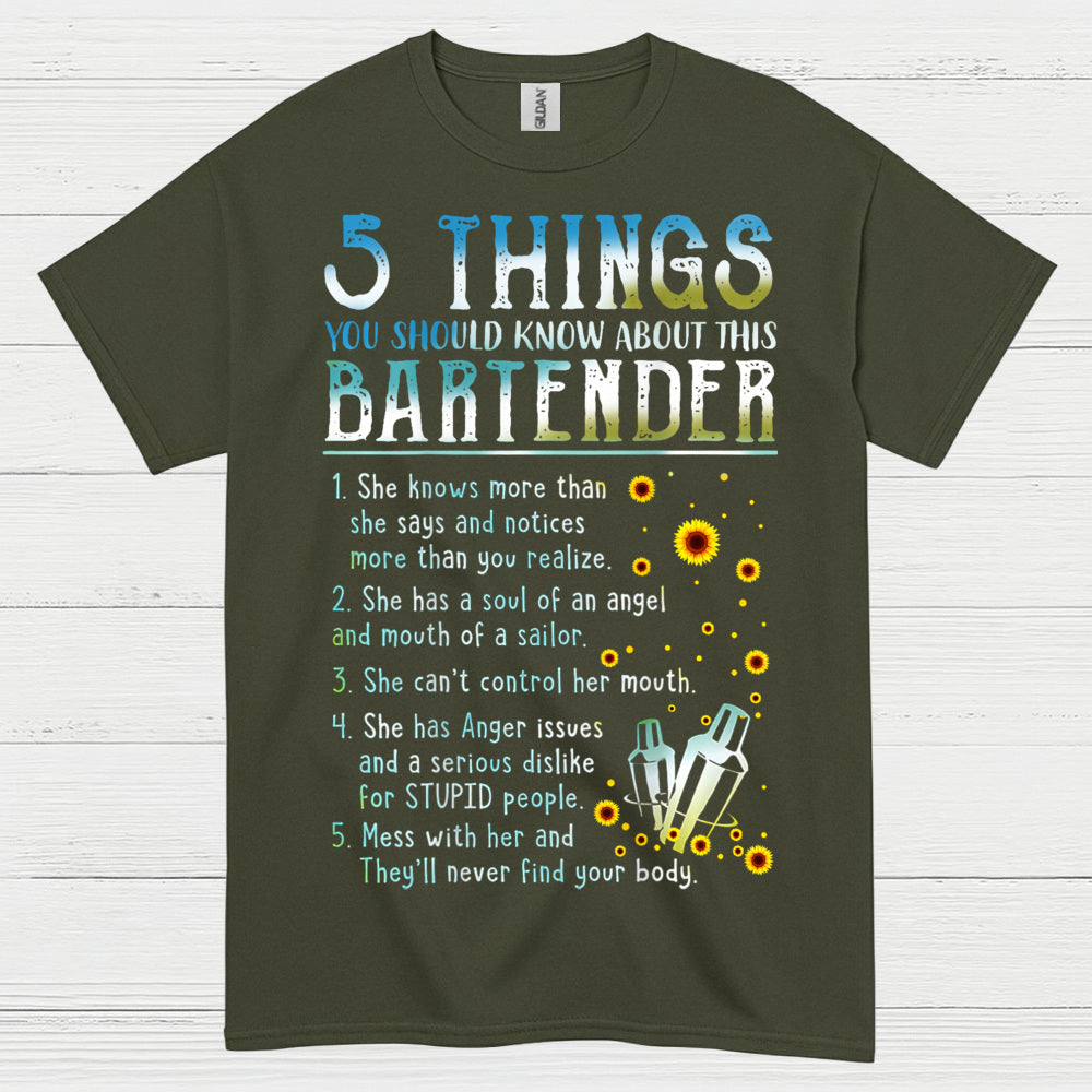 5 Things About This Bartender T Shirt