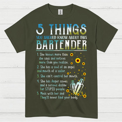 5 Things About This Bartender T Shirt