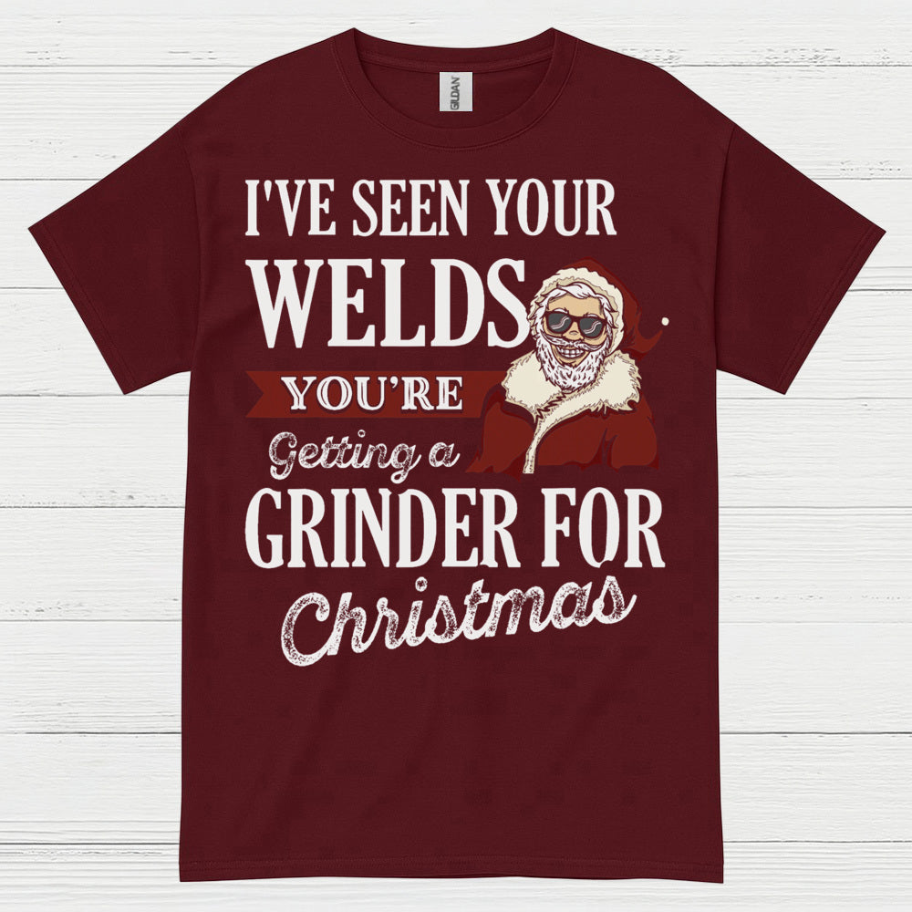Grinder For Christmas Welding T Shirt