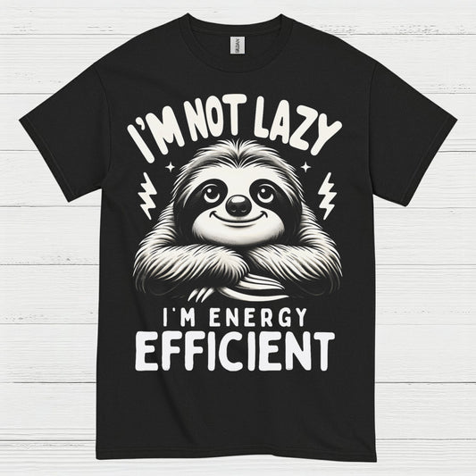 Energy Efficient Sloth Funny Quote T Shirt