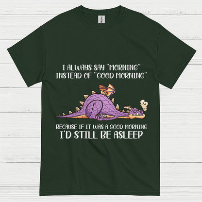 Sleepy Dragon Morning T Shirt