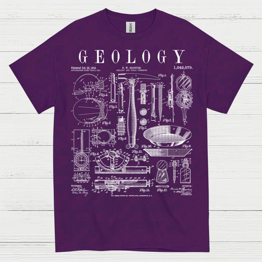 Geology Blueprint Diagram T Shirt