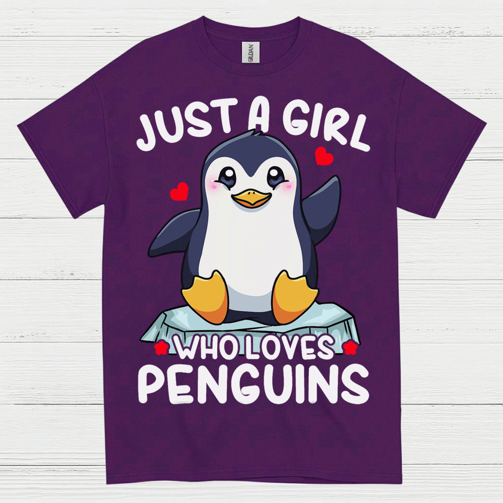 Just A Girl Who Loves Penguins Cute T Shirt