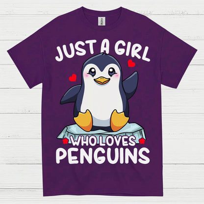 Just A Girl Who Loves Penguins Cute T Shirt