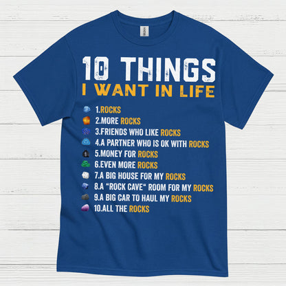 10 Things I Want In Life Rock T Shirt