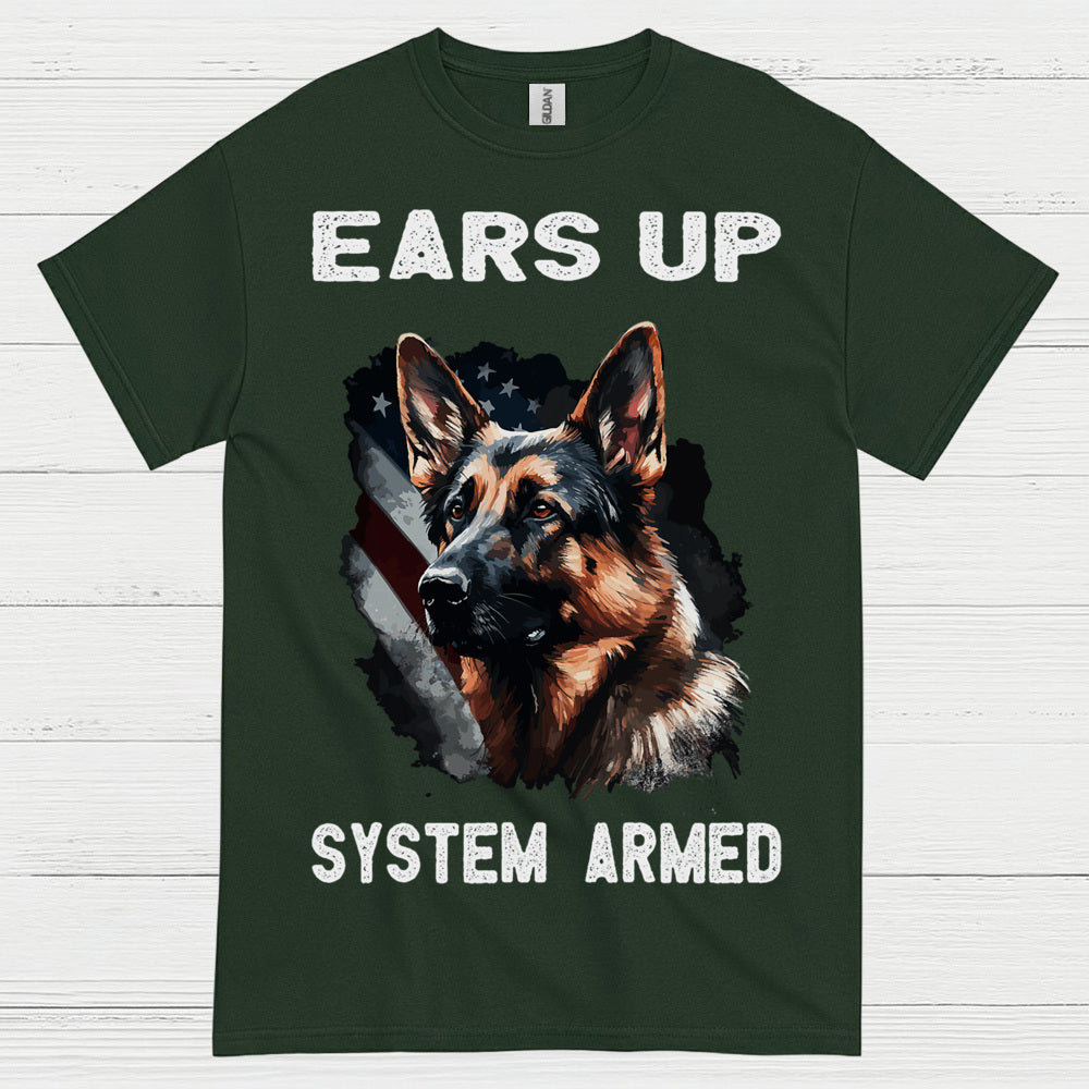 Alert Shepherd Guard Dog T Shirt
