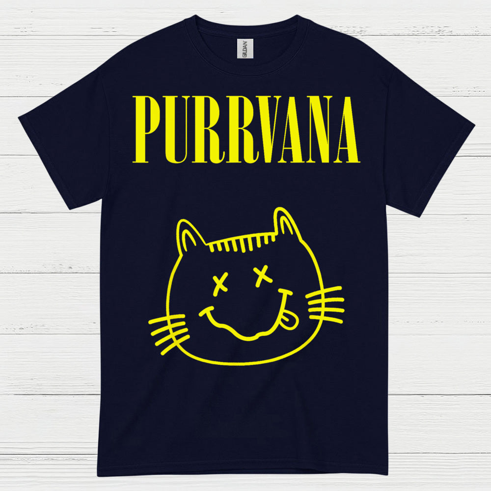 Purrvana Cat Music Humor T Shirt