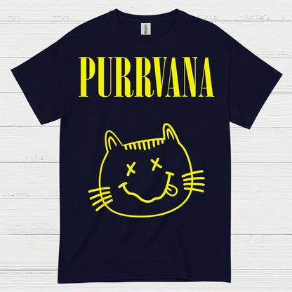Purrvana Cat Music Humor T Shirt
