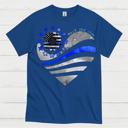 Back The Blue Thin Blue Line T Shirt