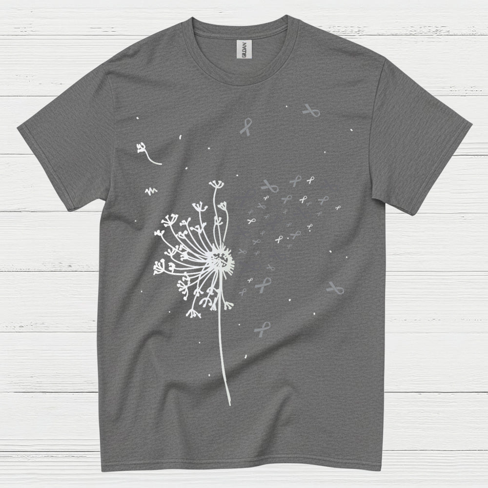 Dandelion Brain Cancer Awareness Ribbon T Shirt