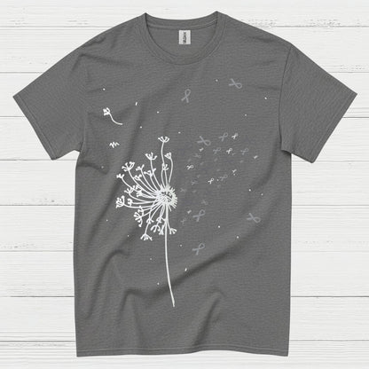 Dandelion Brain Cancer Awareness Ribbon T Shirt