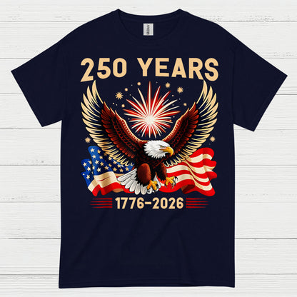250 Years American Independence Eagle Celebration T Shirt