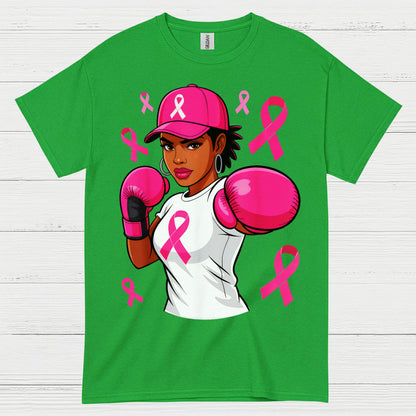 Breast Cancer Fighter Boxing Girl T Shirt
