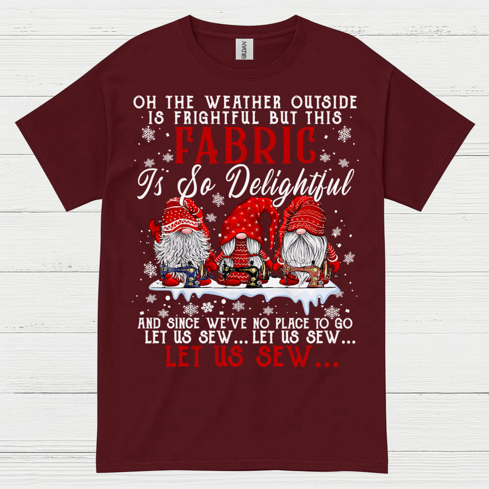 Let Us Sew Christmas Sewing Humor T Shirt
