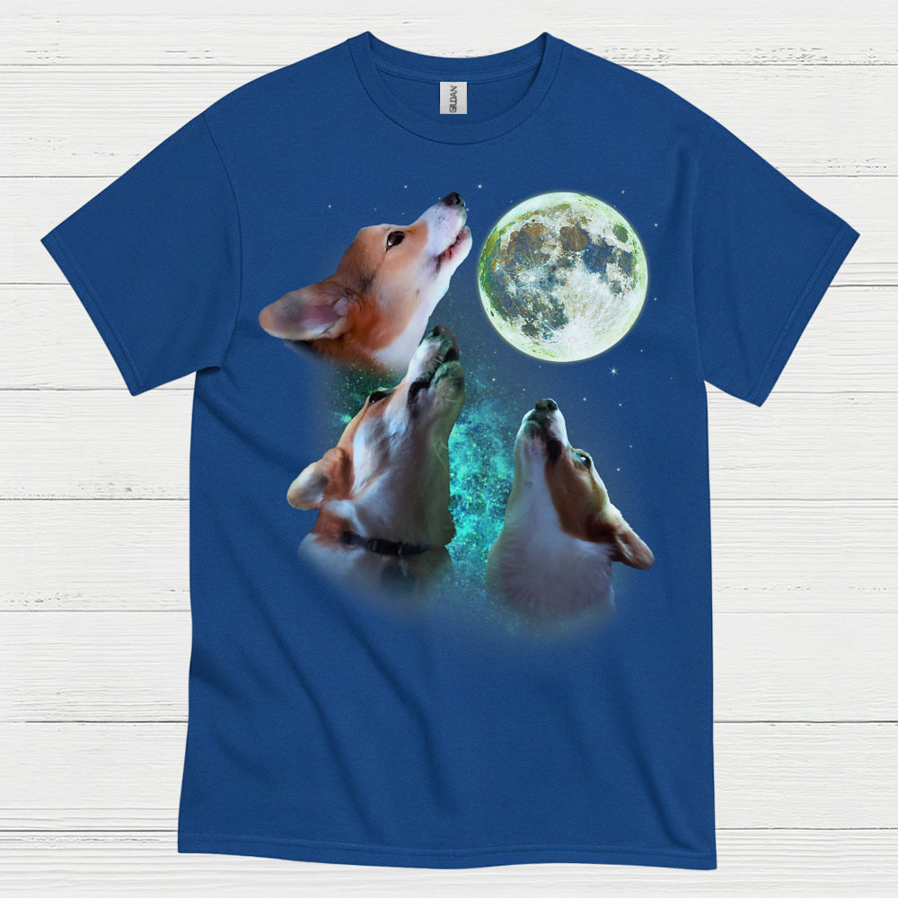 Howling Corgis Moon Night T Shirt