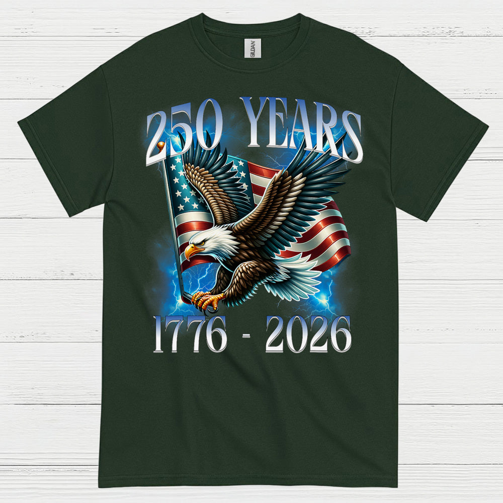 250 Years American Eagle Patriotic Anniversary T Shirt