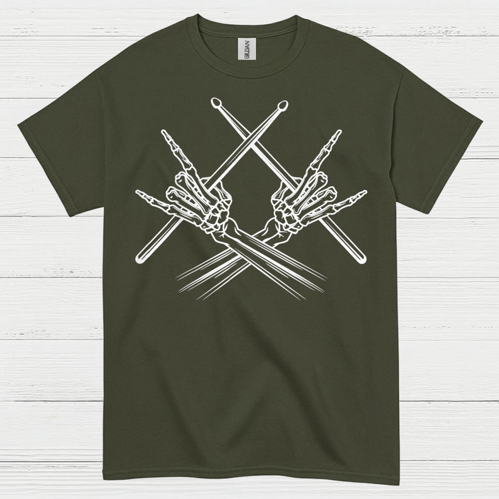 Skeleton Drummer T Shirt