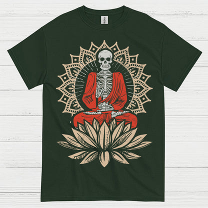 Skeleton Buddha Meditation Art T Shirt