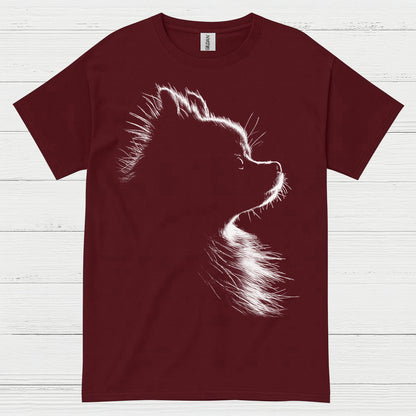 Dog Silhouette Minimal Portrait Graphic Design T Shirt