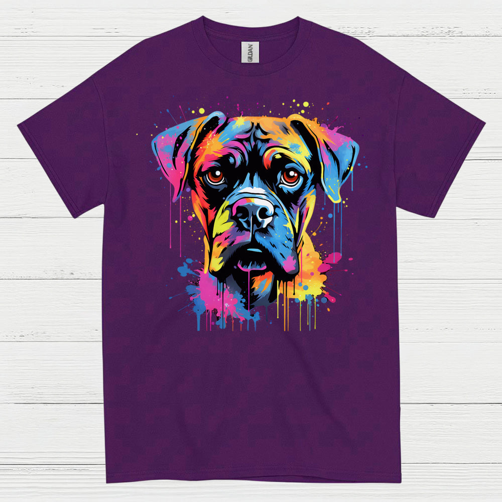 Color Splash Boxer Dog T Shirt