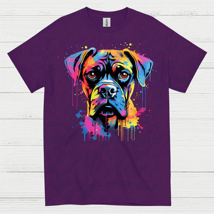 Color Splash Boxer Dog T Shirt