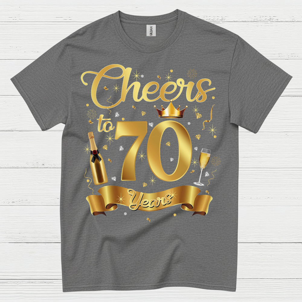 Cheers to 70 Celebration Birthday T Shirt