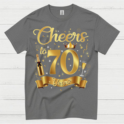 Cheers to 70 Celebration Birthday T Shirt